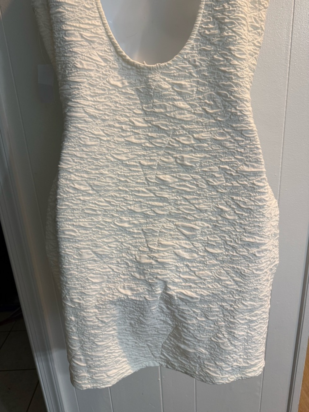 Good American Skrunchie Scoop Back mini dress Nwt L